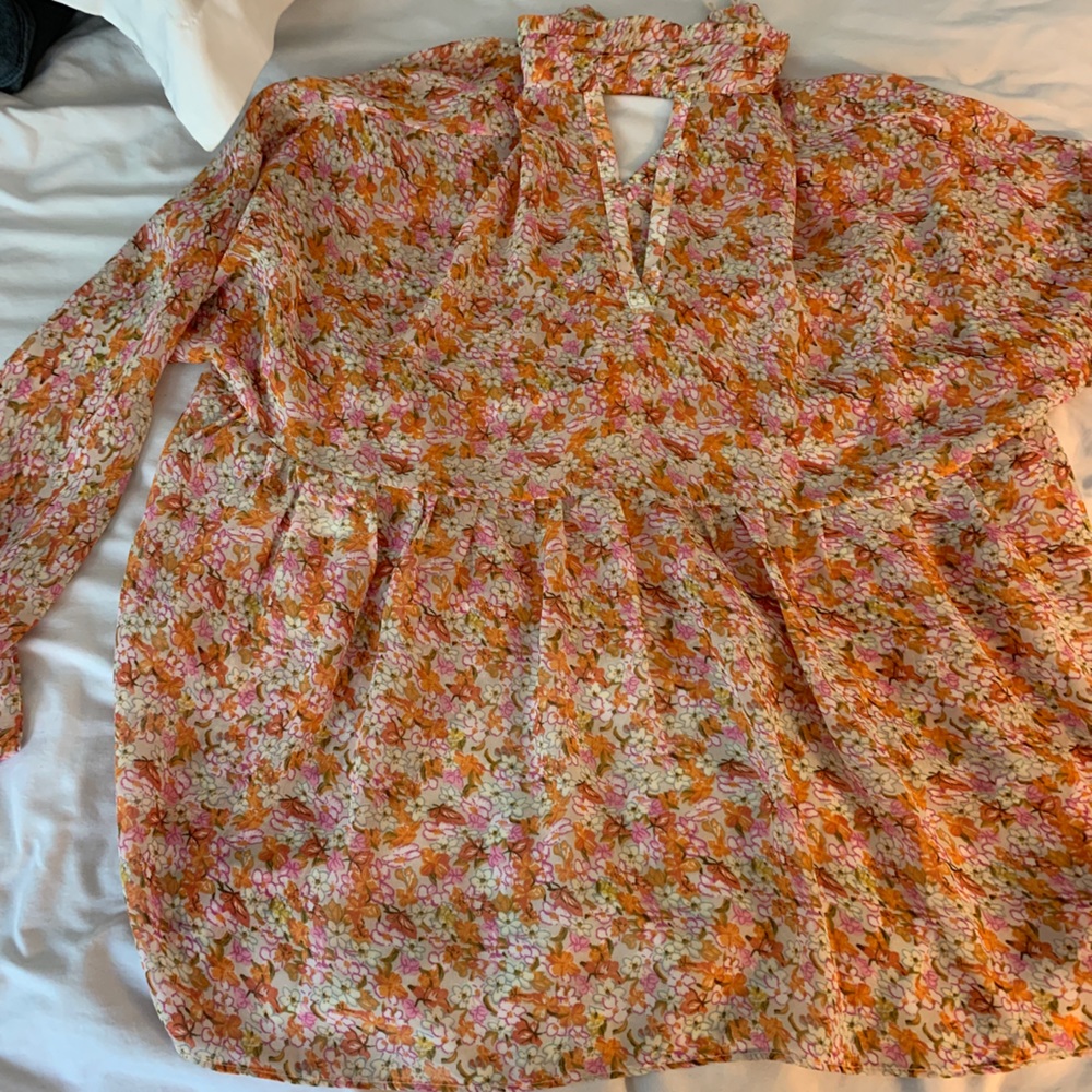 Floral blouse, recently purchased and never worn